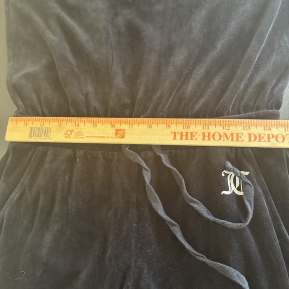 Juicy Couture Velour Jumpsuit Coveralls Womens M Black Juicy Mania Retro Y2K - Picture 10 of 13